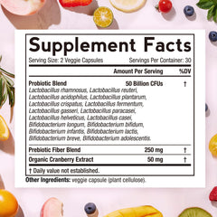 Doctor's Recipes Women's Probiotics 50B CFU capsules for daily probiotic support