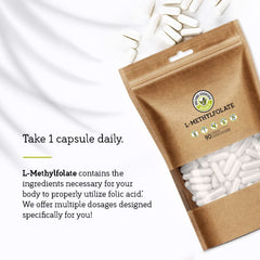 US-made label on DSO L Methylfolate bottle