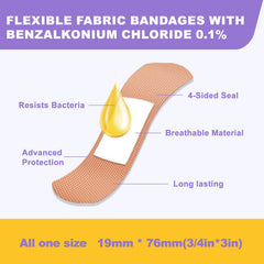Dodanros latex-free bandages suit sensitive skin during minor injuries.