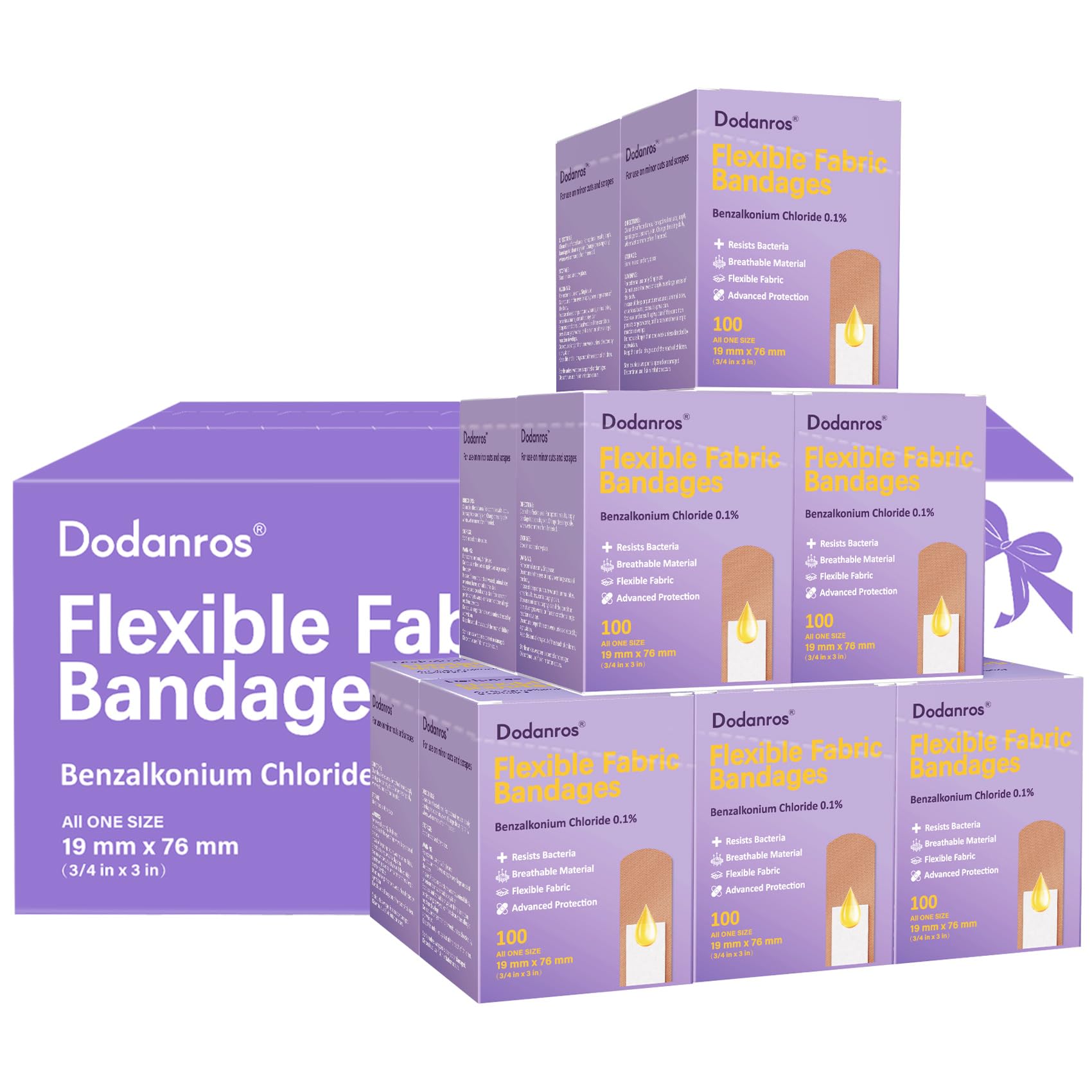 Dodanros bulk case 1200 bandages offer fast access and organized storage.