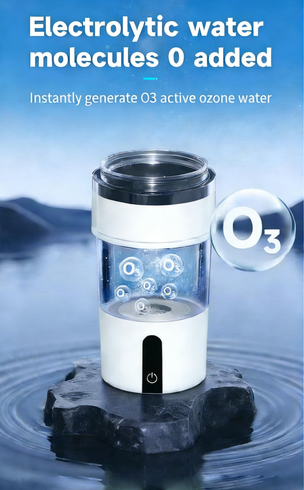 DOIZATO ozone water cup with USB-C charging for convenient on-the-go use.
