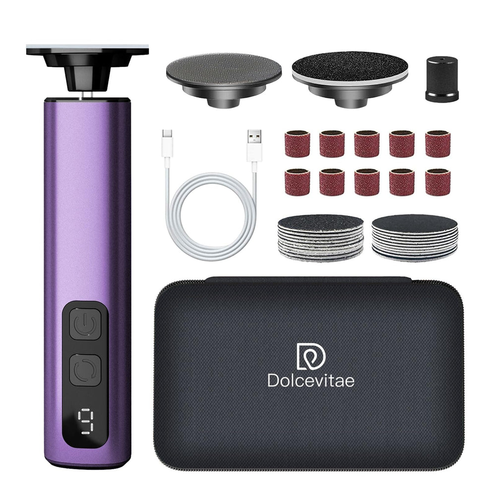 Dolcevitae electric foot callus remover with 9 speeds for customizable pedicure care.
