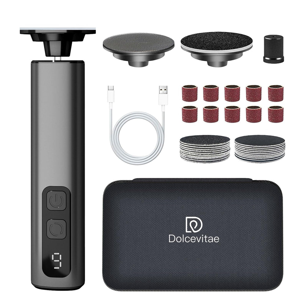 Dolcevitae foot callus remover gunmetal body for at home pedicure