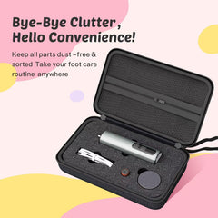 Dolcevitae foot callus remover storage case keeps everything organized on the go
