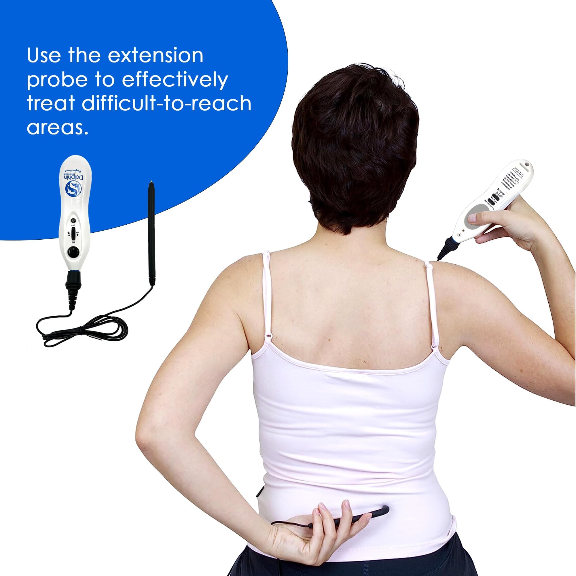 Dolphin Neurostim no-needles design offers painless home use.