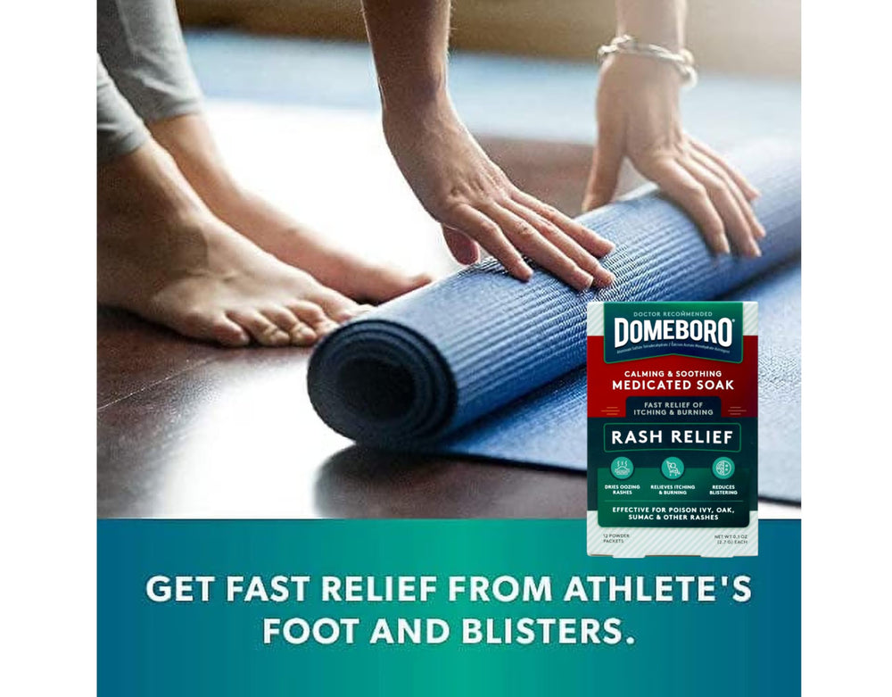 Domeboro packets with clear instructions help manage dermatitis daily