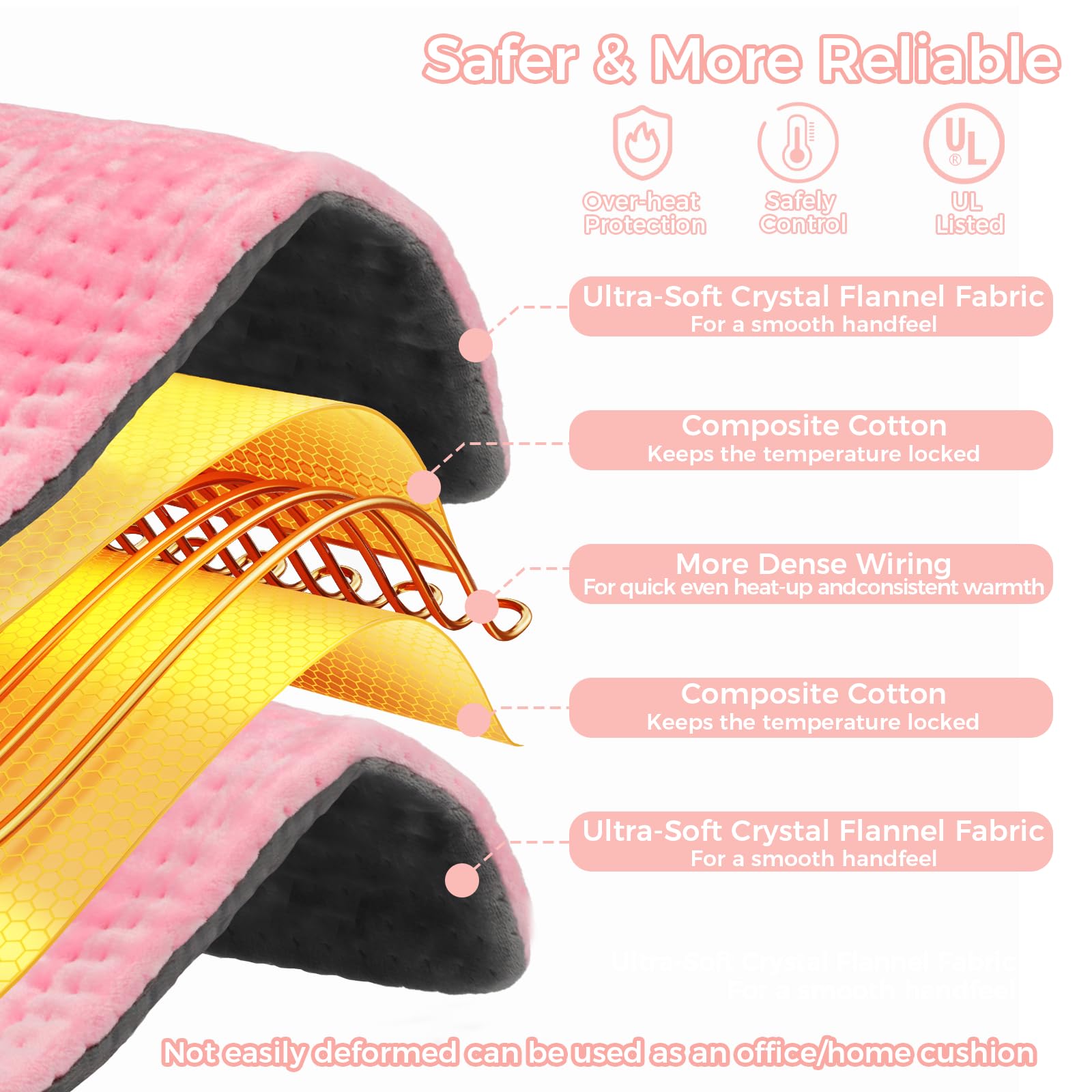 Domigard long cord supports flexible placement in bed or sofa.