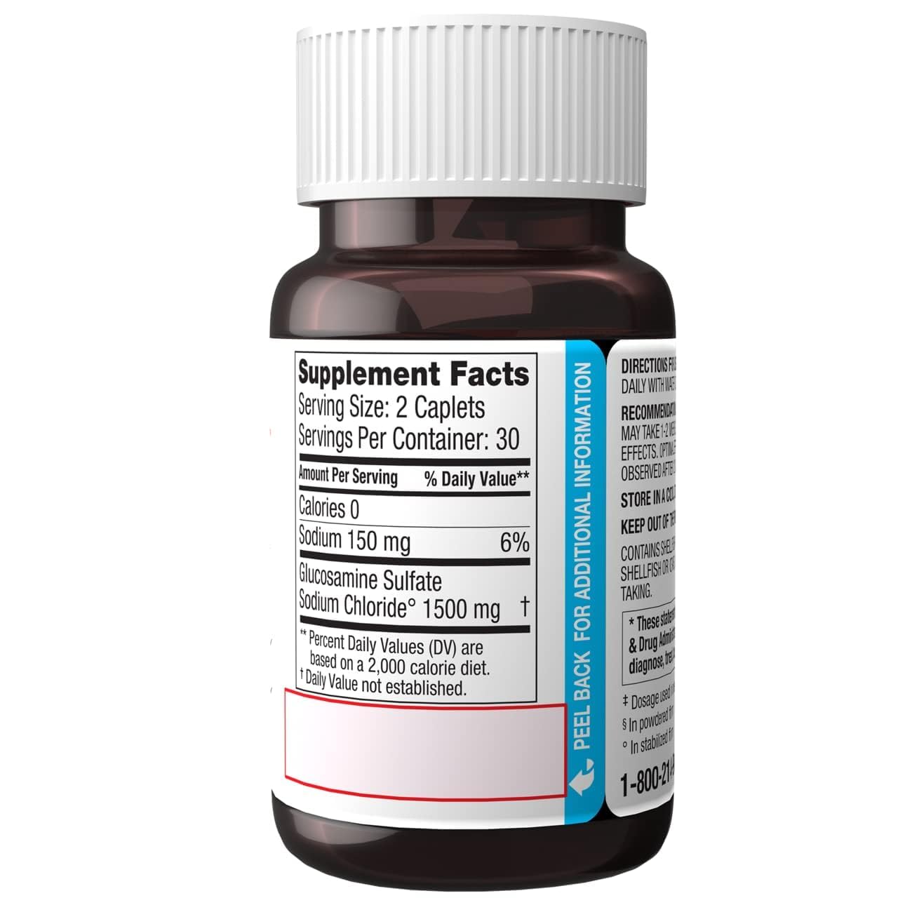  outer packaging of Dona glucosamine sulfate carton highlighting purity