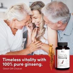 Dongjieum Korean Red Ginseng packaging interior view shows 120 capsules and clear dosage.