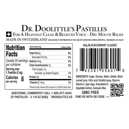 Close-up of textured pastilles showing chewy consistency for gentle mouth relief.