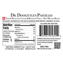 DOOLITTLE packaging emphasizes fruit flavor and vitamin C benefits.