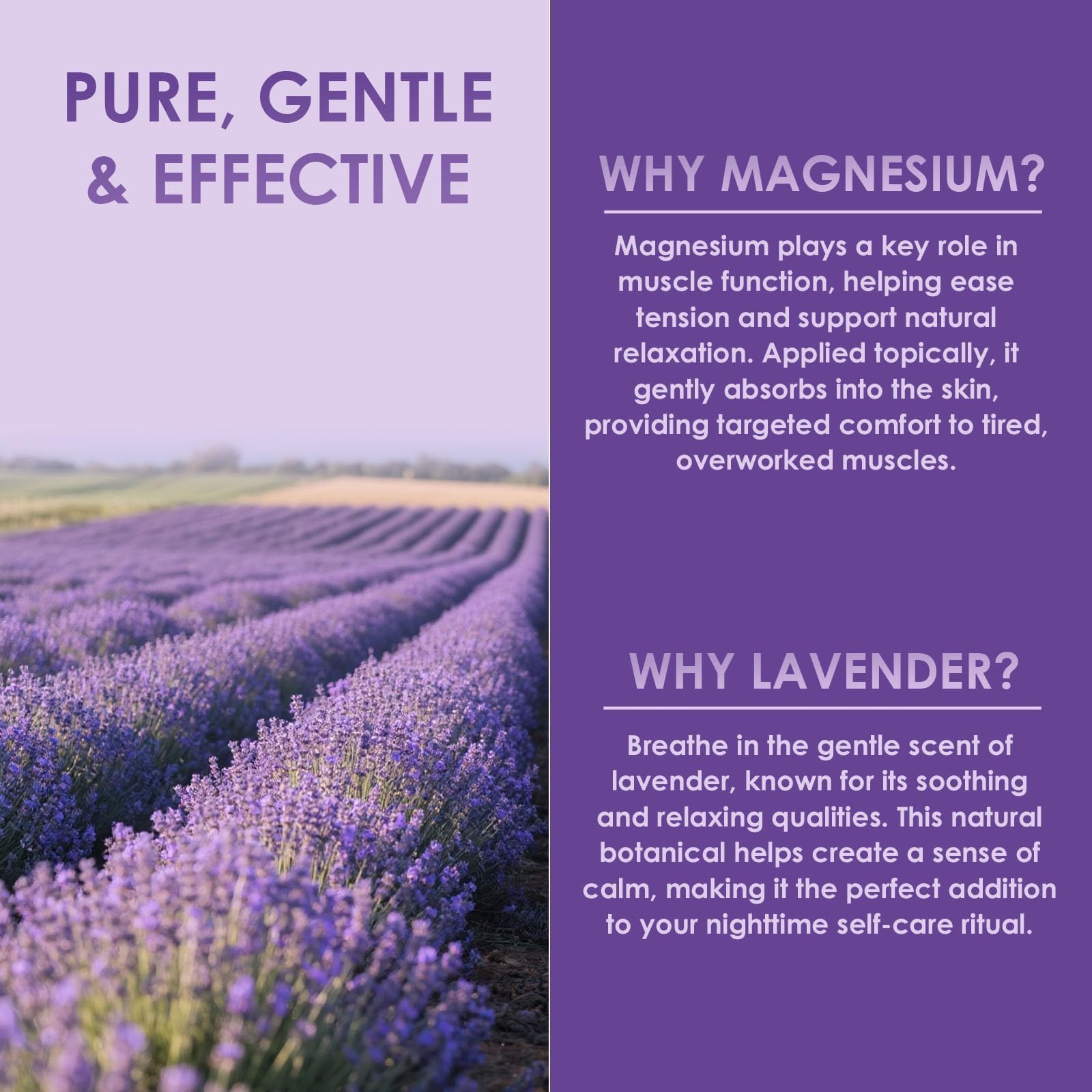 Hydrates and softens skin after application with Doracome magnesium cream.