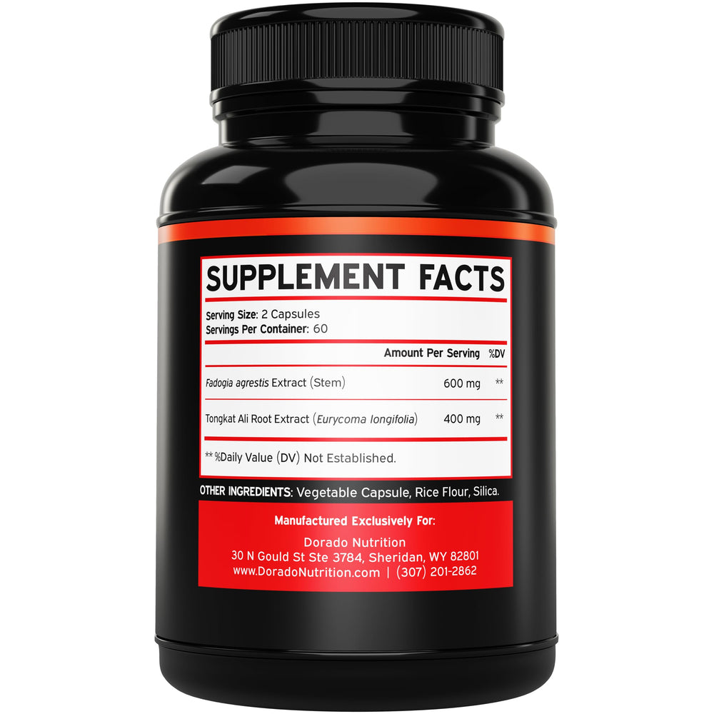 Dorado Nutrition 120 capsules closeup highlighting high-strength formula