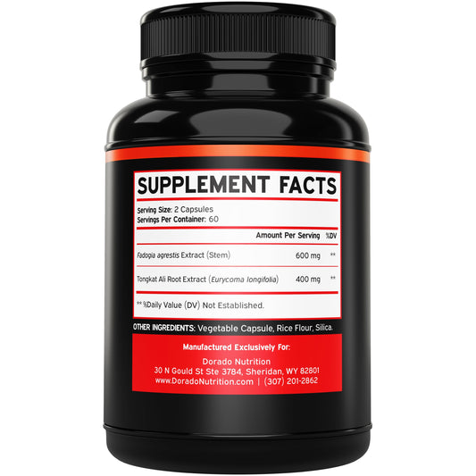 Dorado Nutrition 120 capsules closeup highlighting high-strength formula