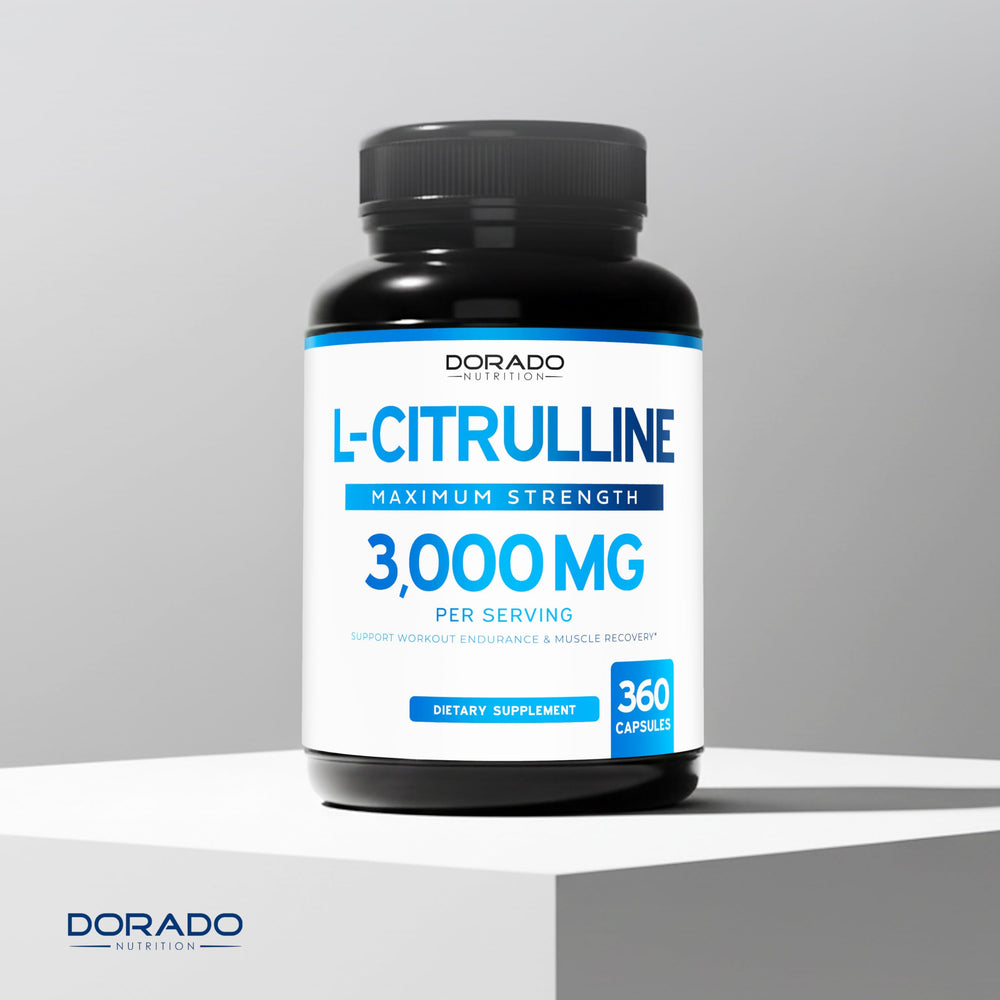 Dorado Nutrition L Citrulline 3000mg serving bottle with 90 servings