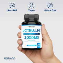 Dorado Nutrition L Citrulline 3000mg vegan logo on packaging
