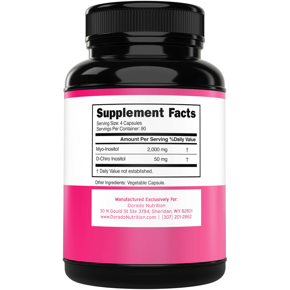 DORADO NUTRITION bottle side view showing 360 capsules for hormone support.