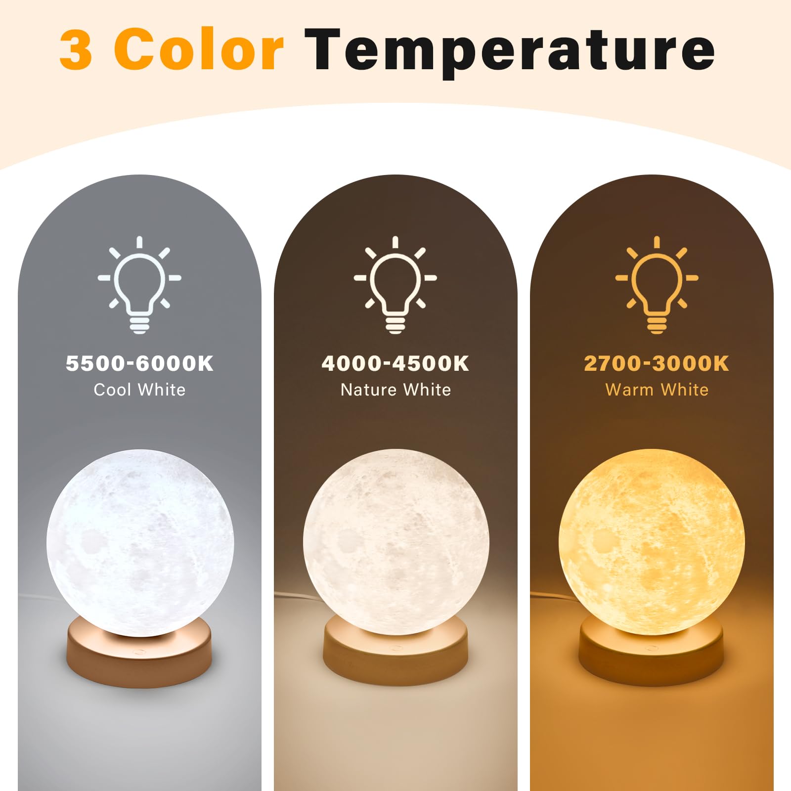 Doraubia remote control demonstrates easy brightness and color temperature adjustments from across the room.
