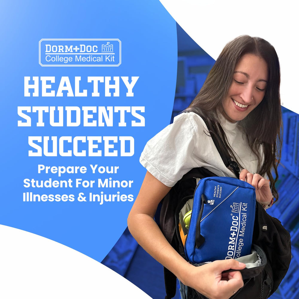 DormDoc compact case backpack-friendly for easy transport to classes or trips.