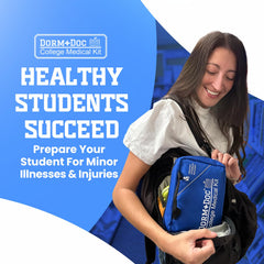 DormDoc compact case backpack-friendly for easy transport to classes or trips.