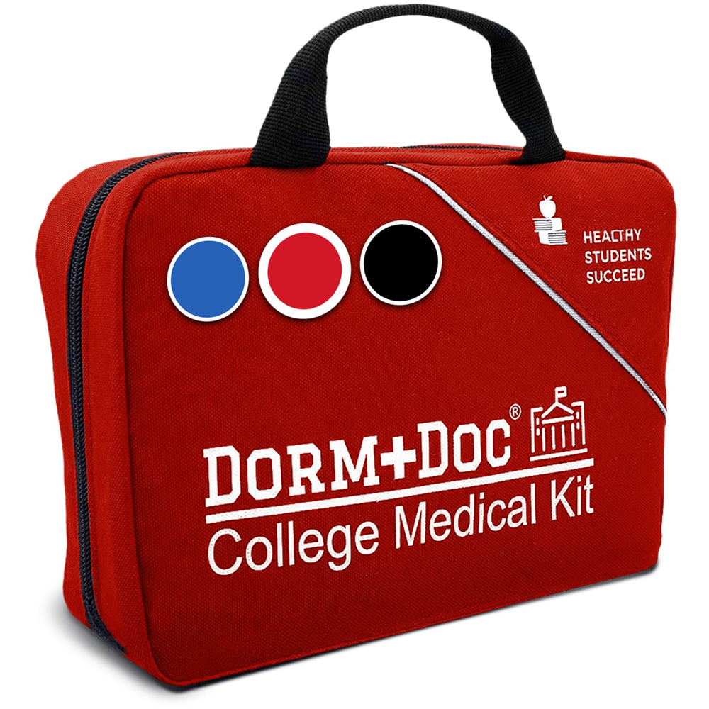 DormDoc first aid kit compact emergency case for students on the go.