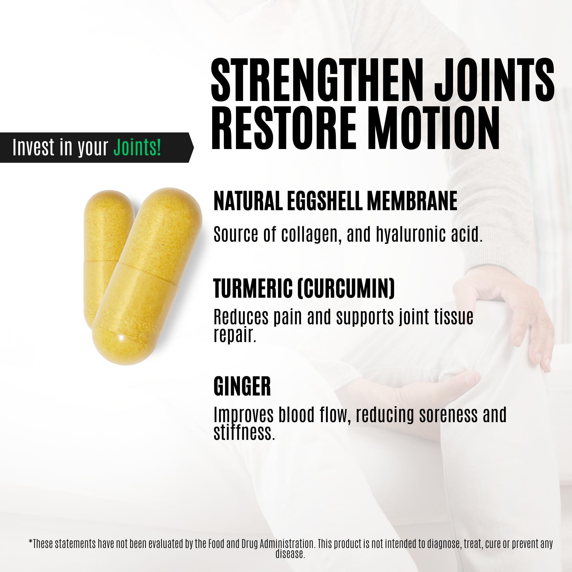DoSe by VH capsules close-up, vegan format for daily joint support