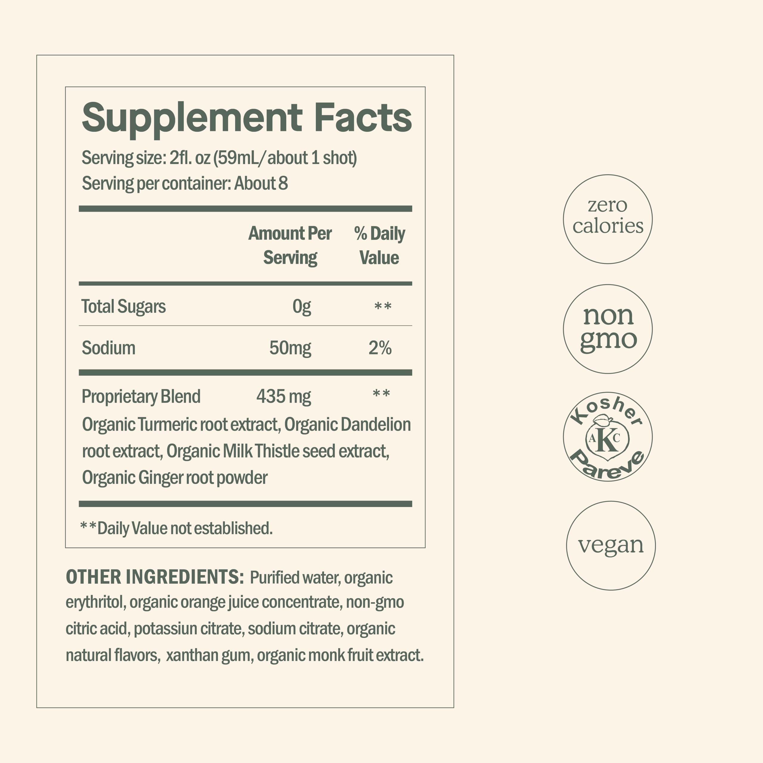 Dose for Your Liver daily 2 oz shot supports regular routine