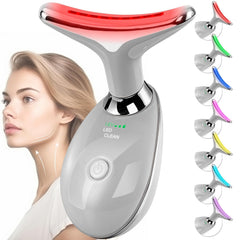 Doset facial massager arc head gliding along the jawline for smoother product absorption.