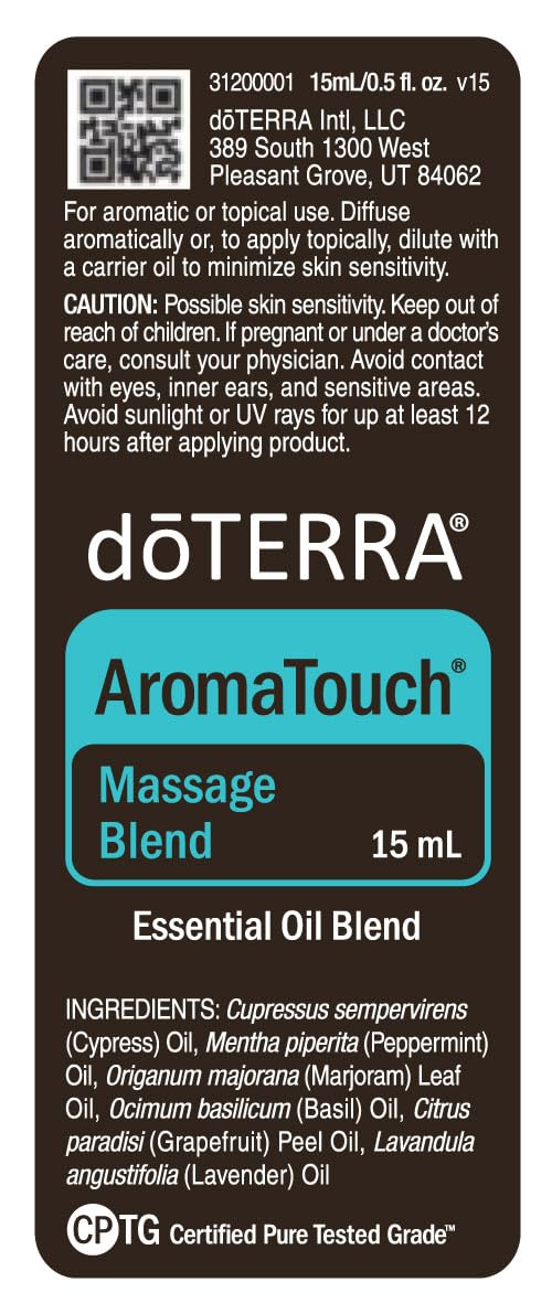 doTERRA AromaTouch bottle pour close-up for easy application