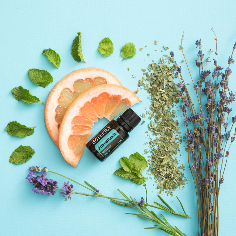 doTERRA AromaTouch massage application in progress for relaxation