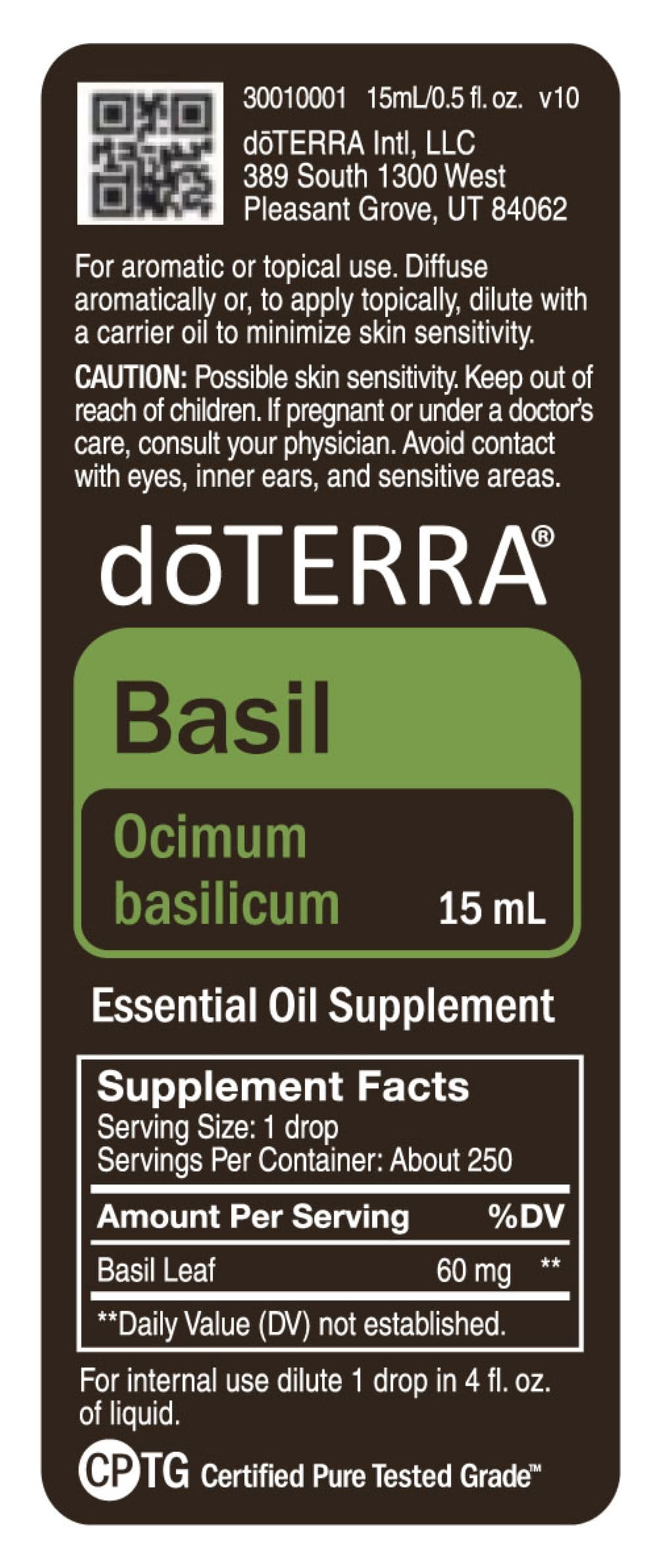 doTERRA Basil with carrier oil cooling the skin during a massage