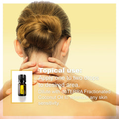 Applying doTERRA Cheer to pulse points for mood uplift.