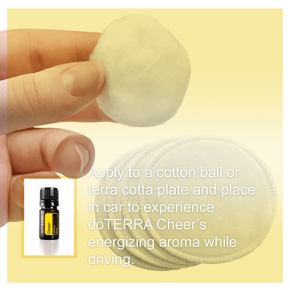 Sunny citrus aroma from doTERRA Cheer creates a cheerful moment.