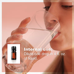 DoTERRA cinnamon oil close-up with label and cap