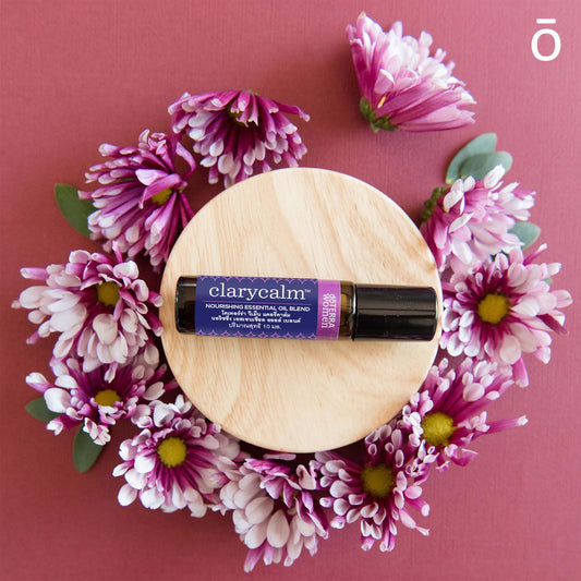 doTERRA Clary Calm bottle pour enables easy, measured use during moments of stress.