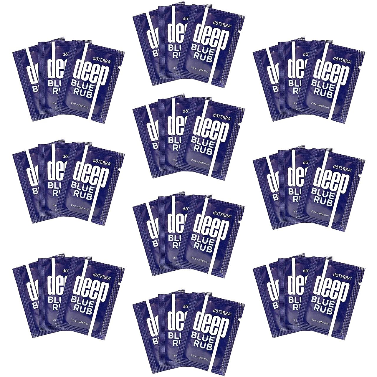 doTERRA Deep Blue Rub packet close-up for on-the-go targeted comfort