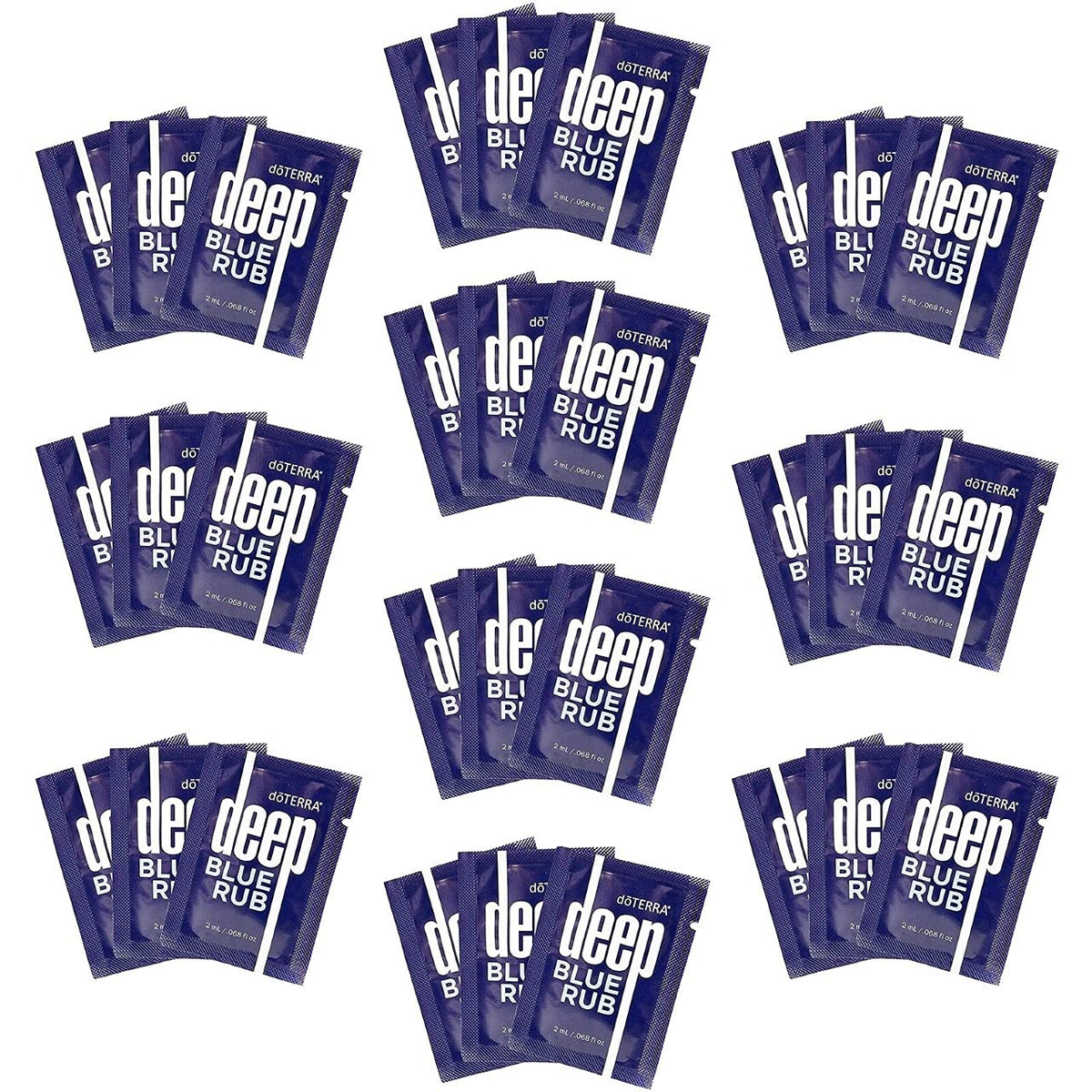doTERRA Deep Blue Rub packet close-up for on-the-go targeted comfort