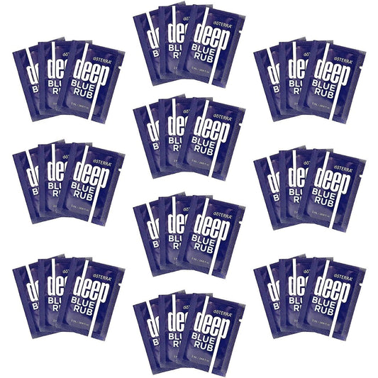 doTERRA Deep Blue Rub packet close-up for on-the-go targeted comfort