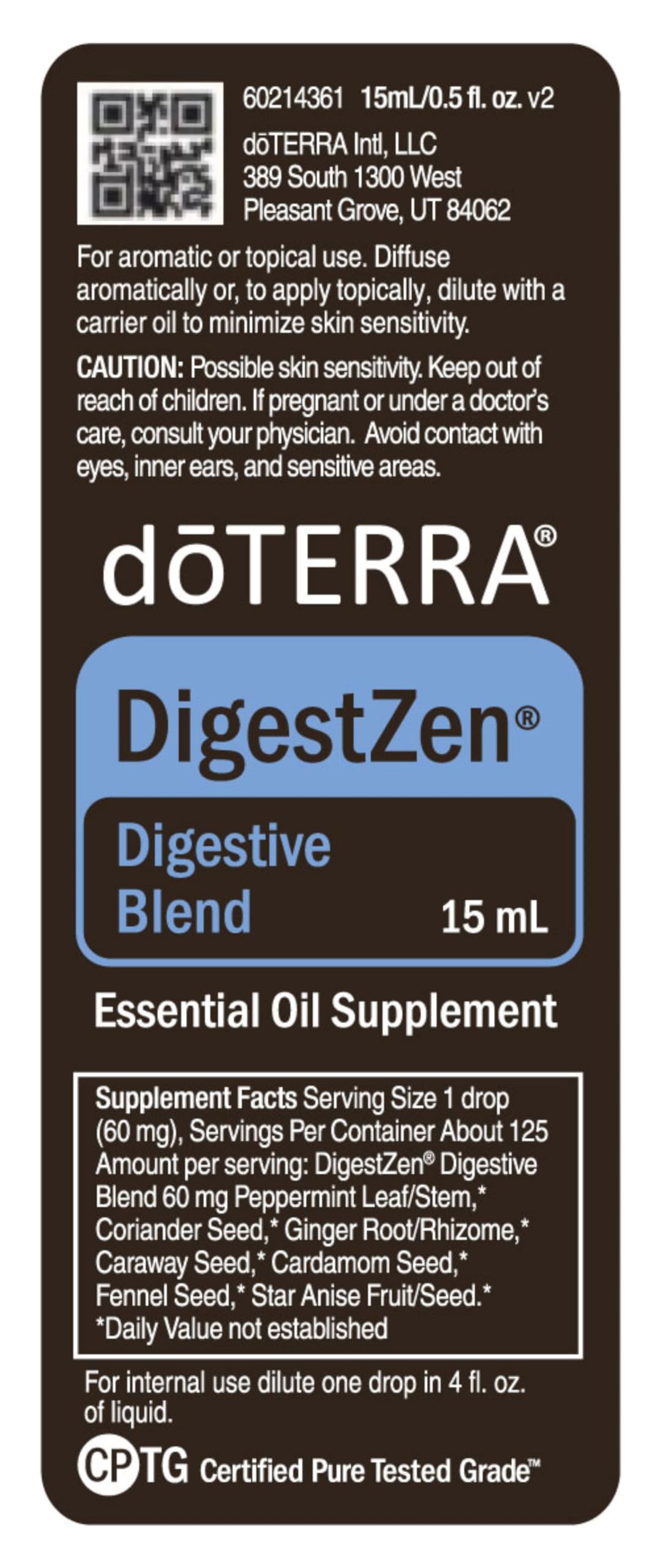 doTERRA DigestZen diffuser-use image suggests soothing aroma for digestion.