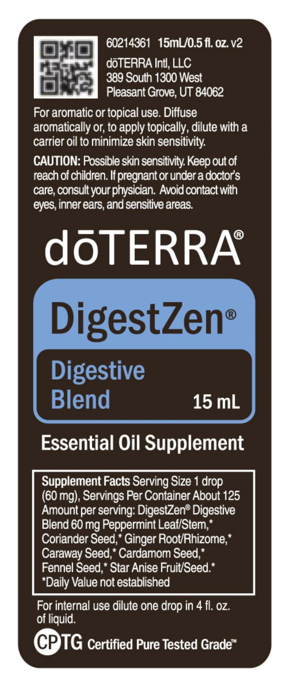 doTERRA DigestZen diffuser-use image suggests soothing aroma for digestion.