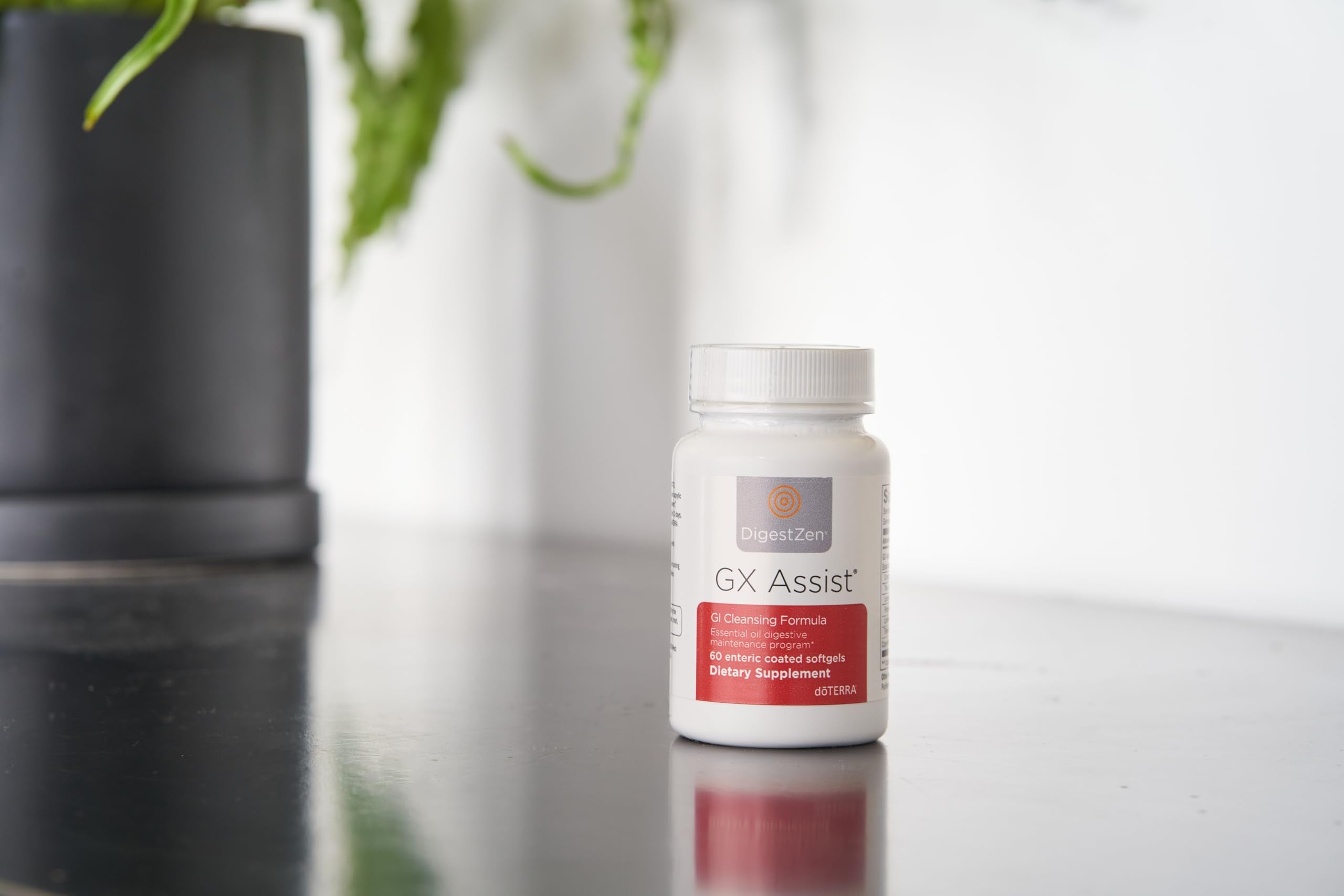 doTERRA GX Assist label showing CPTG blend and caprylic acid benefits