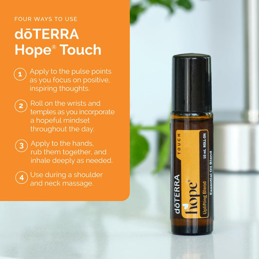 doTERRA Hope Touch aroma-diffusion setup for a bright, energizing atmosphere.