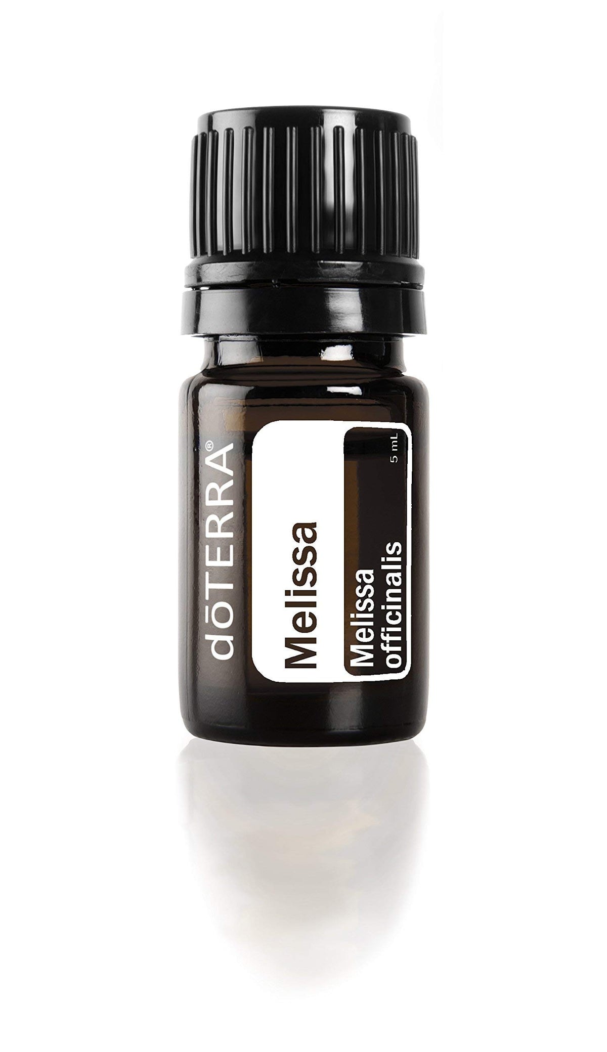 doTERRA Melissa Oil 5 mL bottle with citrus aroma for tea flavoring and calming moments.