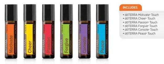 doTERRA MotivateTouch roll-on bottle highlighting energy and motivation on the go