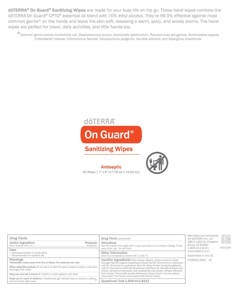 doTERRA On Guard hand wipes two-pack set supports family hygiene routines.