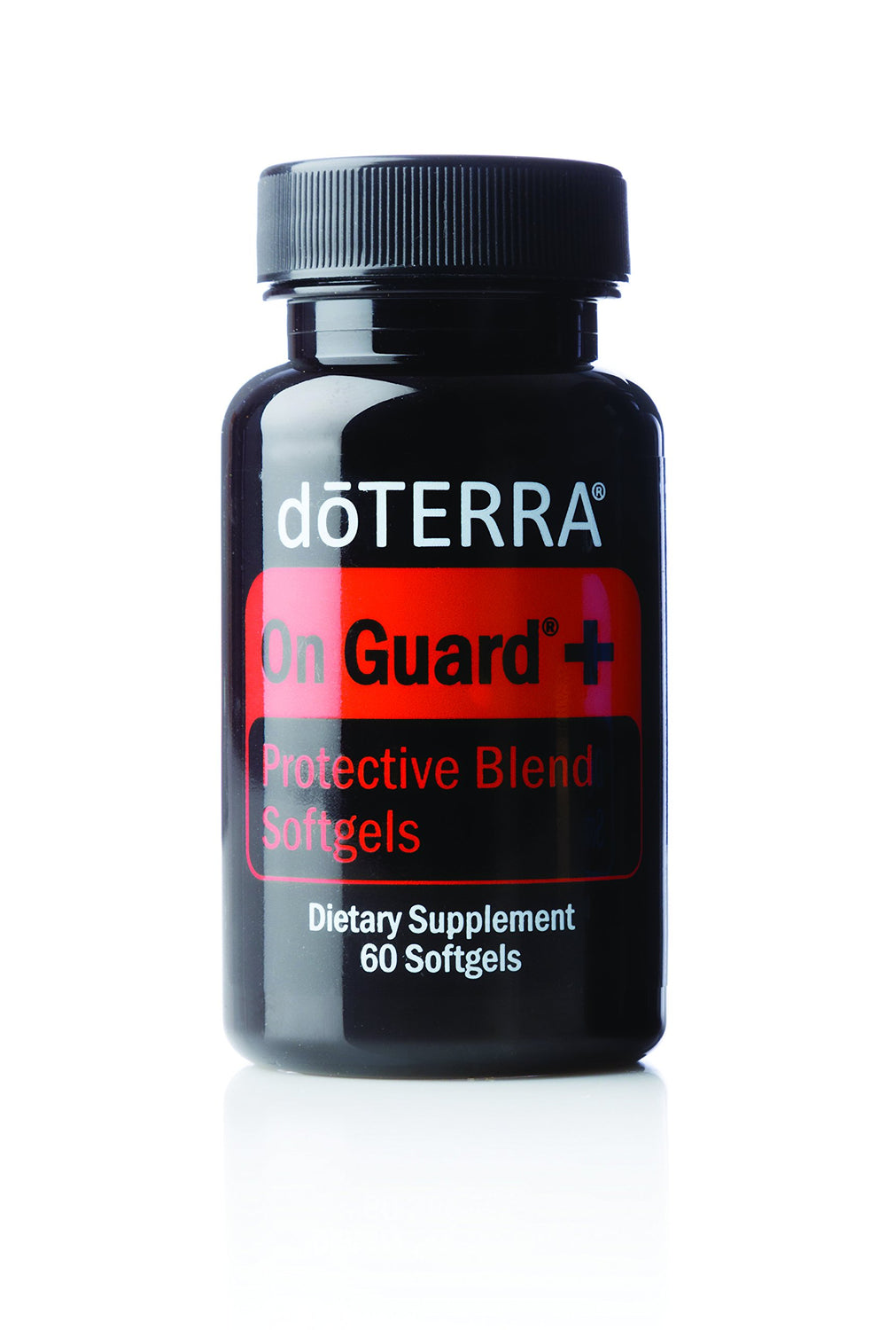 doTERRA On Guard+ Softgels bottle front, immune-support blend for daily protection.