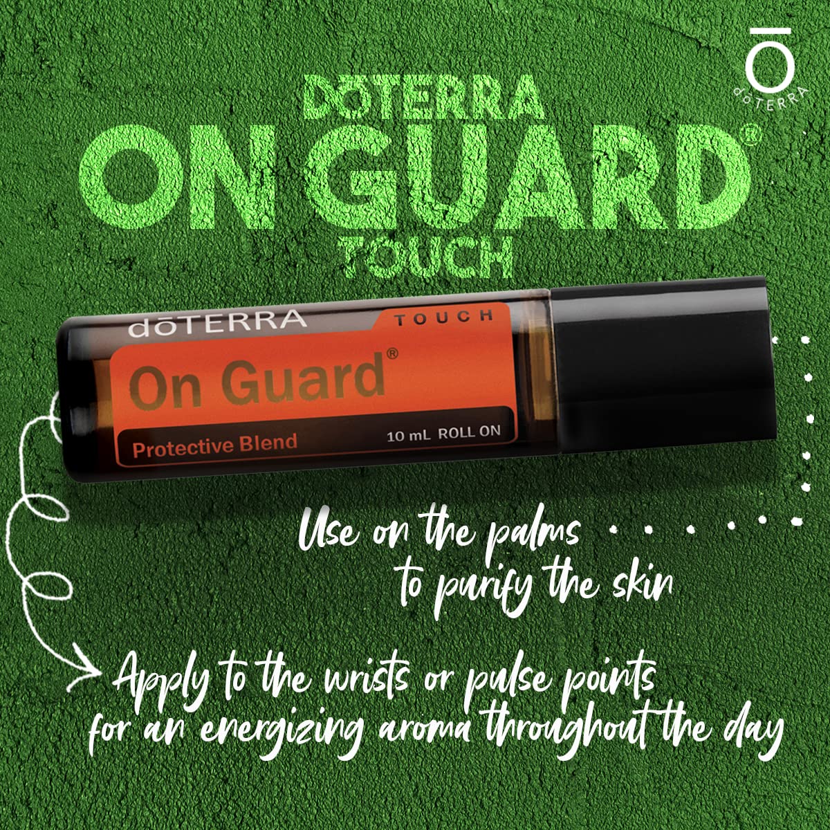 doterra On Guard Touch roll-on in use for quick, mess-free application
