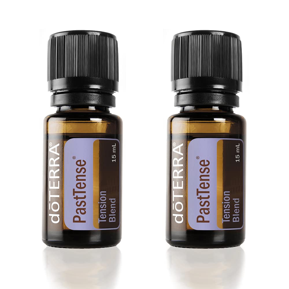 PastTense oil bottle with calming branding for daily relaxation.