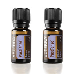 PastTense oil bottle with calming branding for daily relaxation.