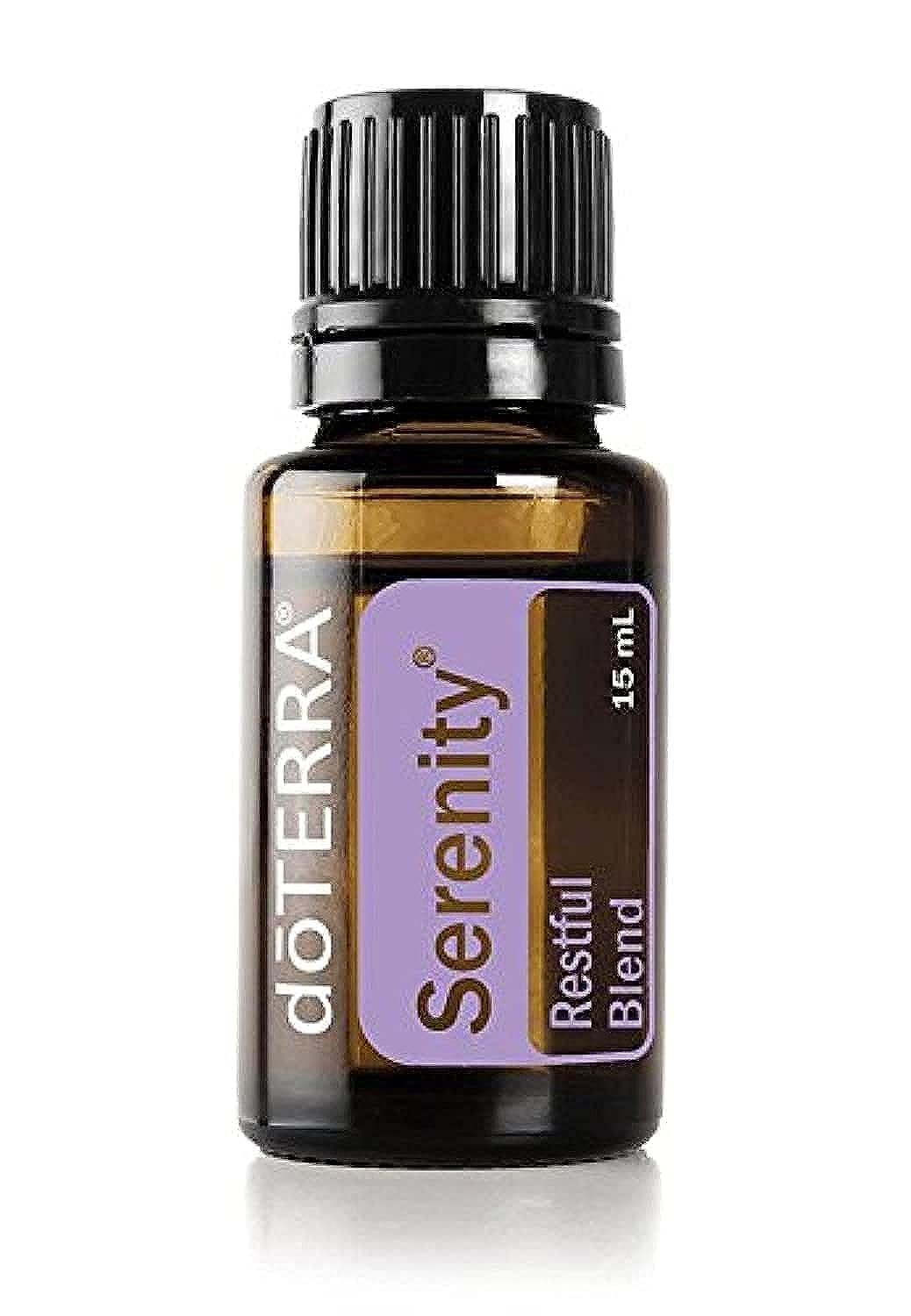 doTERRA Serenity bottle diffusing a calming aroma for a peaceful room